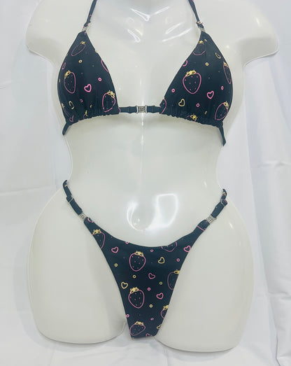 Strawberry Posing Bikini Top