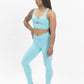 Driven Range Racerback Crop Top - Aqua