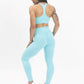 Driven Range Racerback Crop Top - Aqua