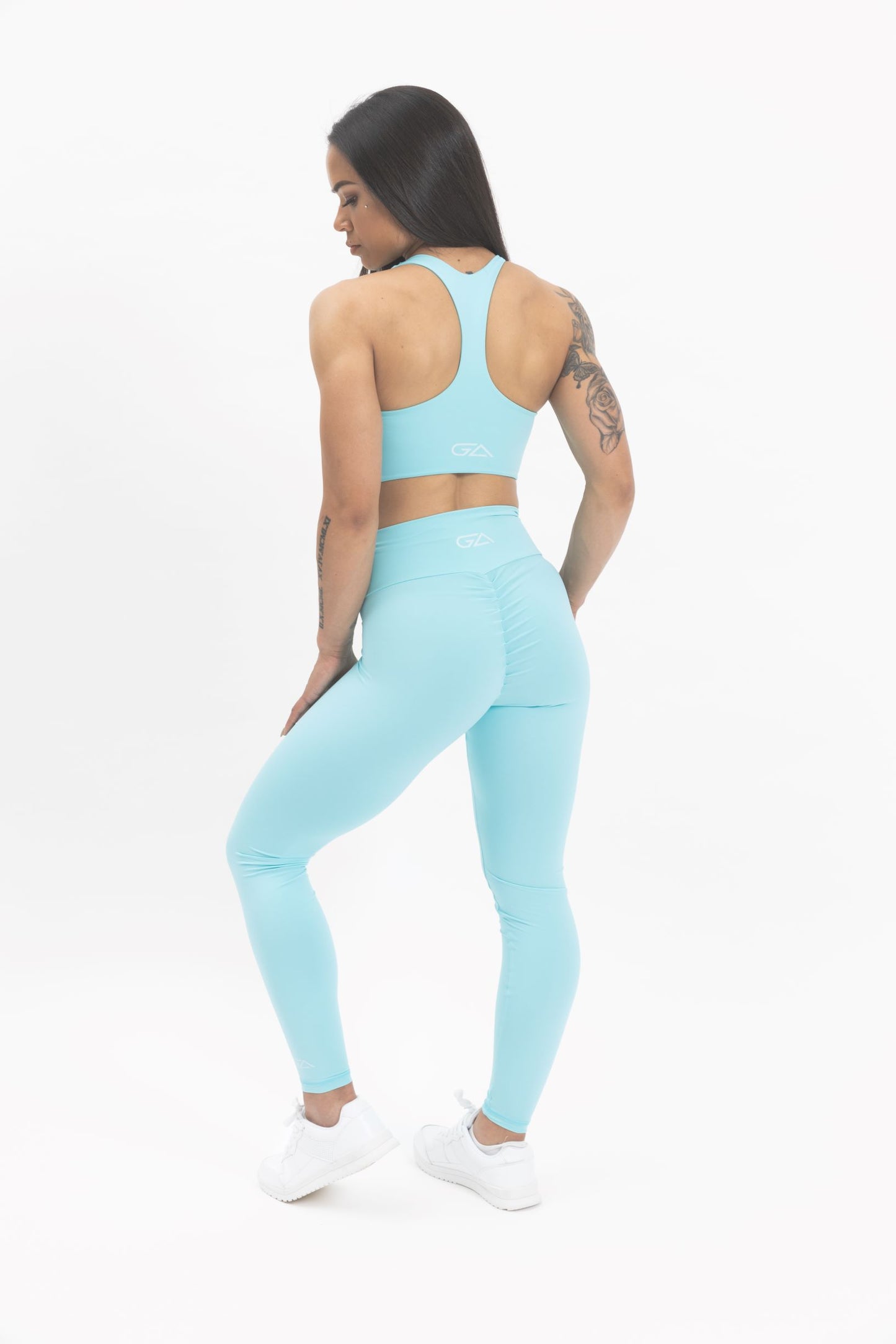 Driven Range Racerback Crop Top - Aqua