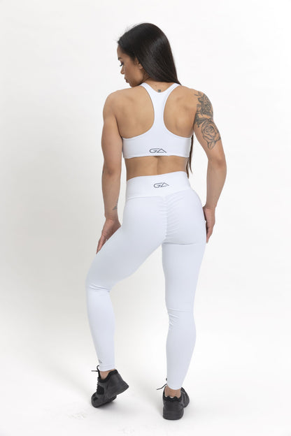 Driven Range Racerback Crop Top - White