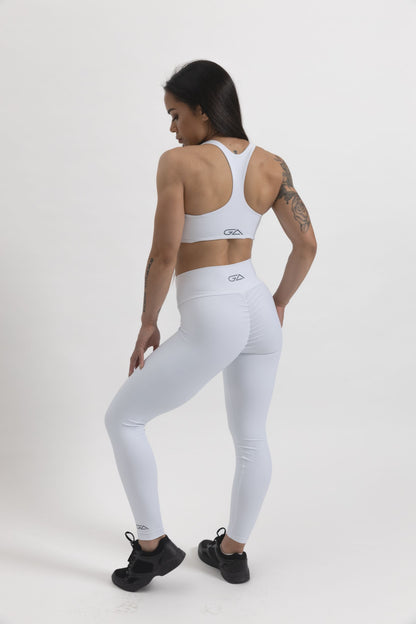 Driven Range Racerback Crop Top - White