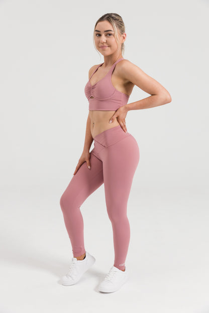 Driven Range Racerback Crop Top - Sienna