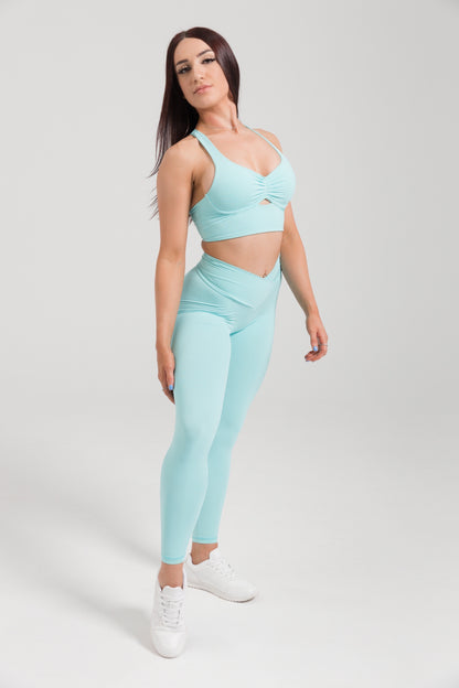 Driven Range Racerback Crop Top - Aqua