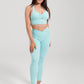 Driven Range Racerback Crop Top - Aqua