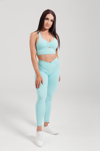 Driven Range Racerback Crop Top - Aqua